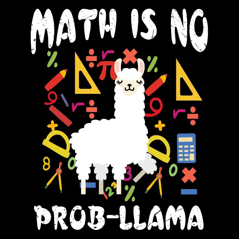 Math is no problem funny math llama