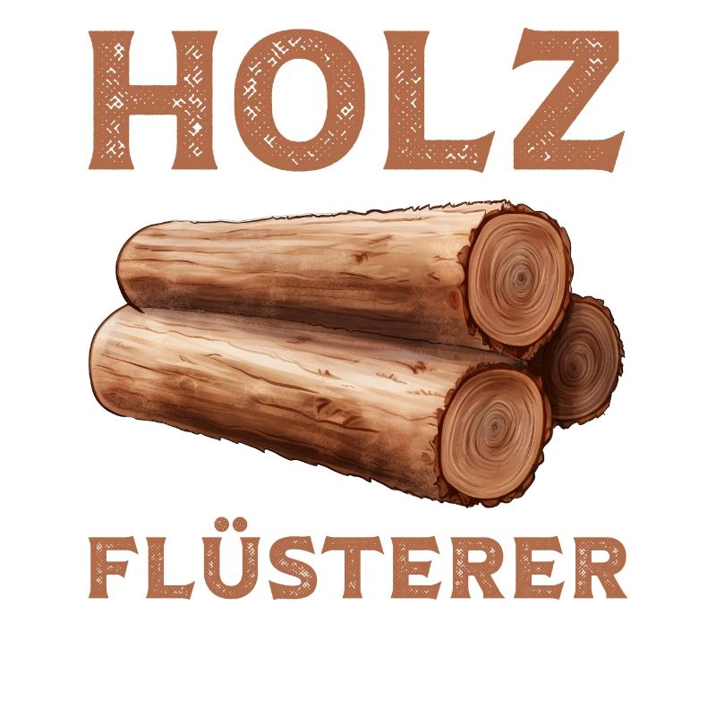 Ich bin ein Holzflüsterer mit Baumstamm ein Baum