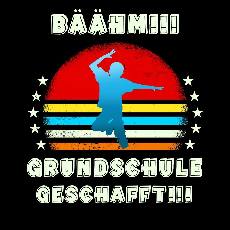 Bäähm Grundschule ist Geschafft ein dabbing Junge