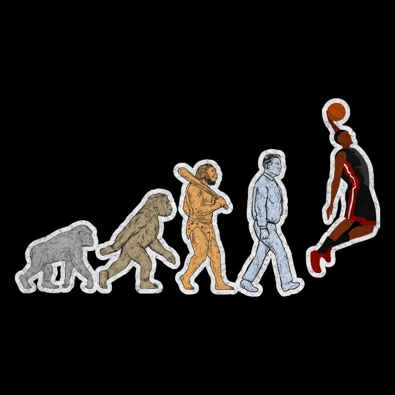 Evolution Joueur de Basket-ball Grunge