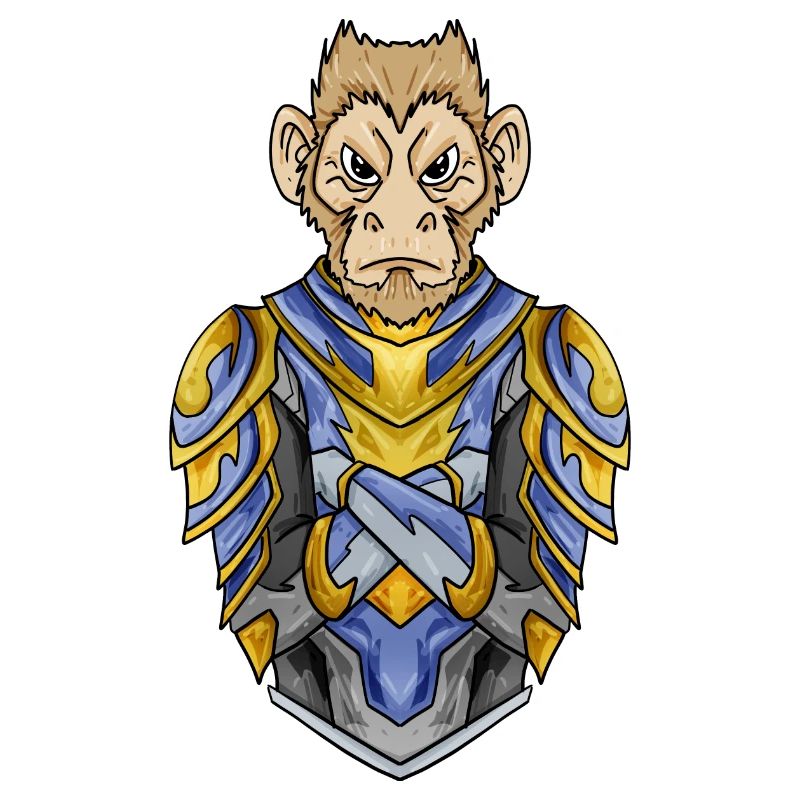 Knight Monkey with Armor Crusader