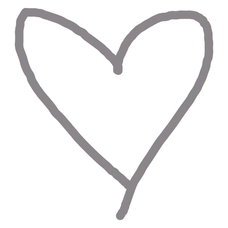 Coeur gris idée cadeau amour amoureux