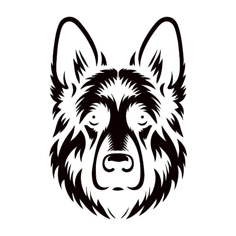 German Shepherd silhouette design