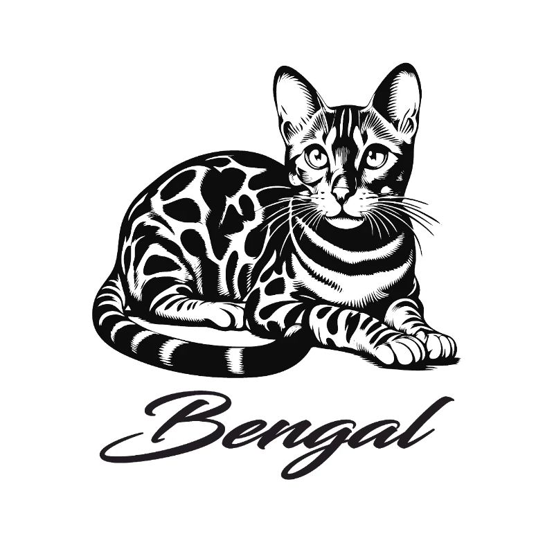 Conception de chat Bengal - sauvage, belle et unique