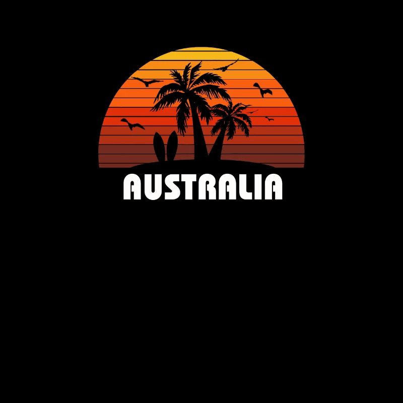 Retro Australie Coucher de soleil Vacances vintage cool