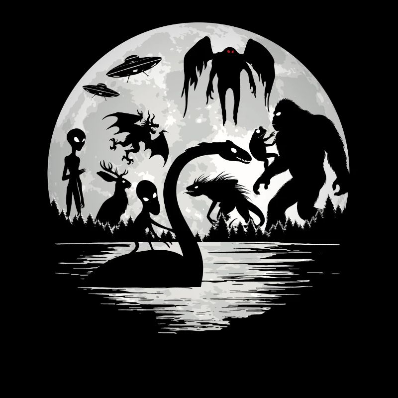 Bigfoot Mothman Jersey Devil Alien Cryptids