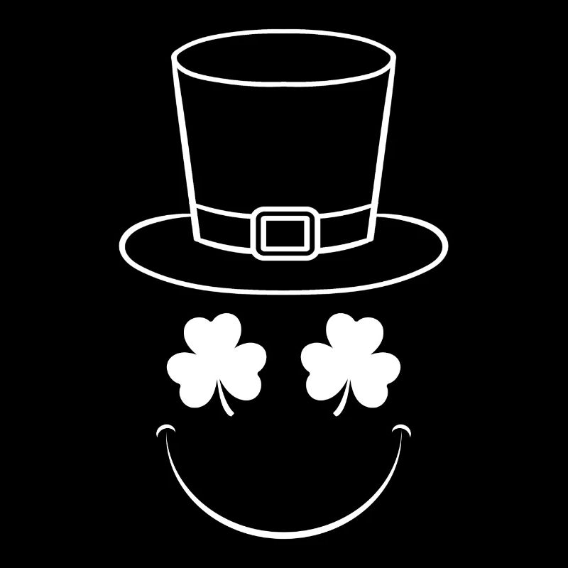 Trèfle Happy Face Saint-Patrick