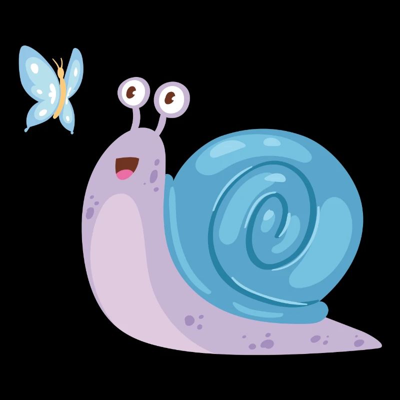 Escargot avec papillon