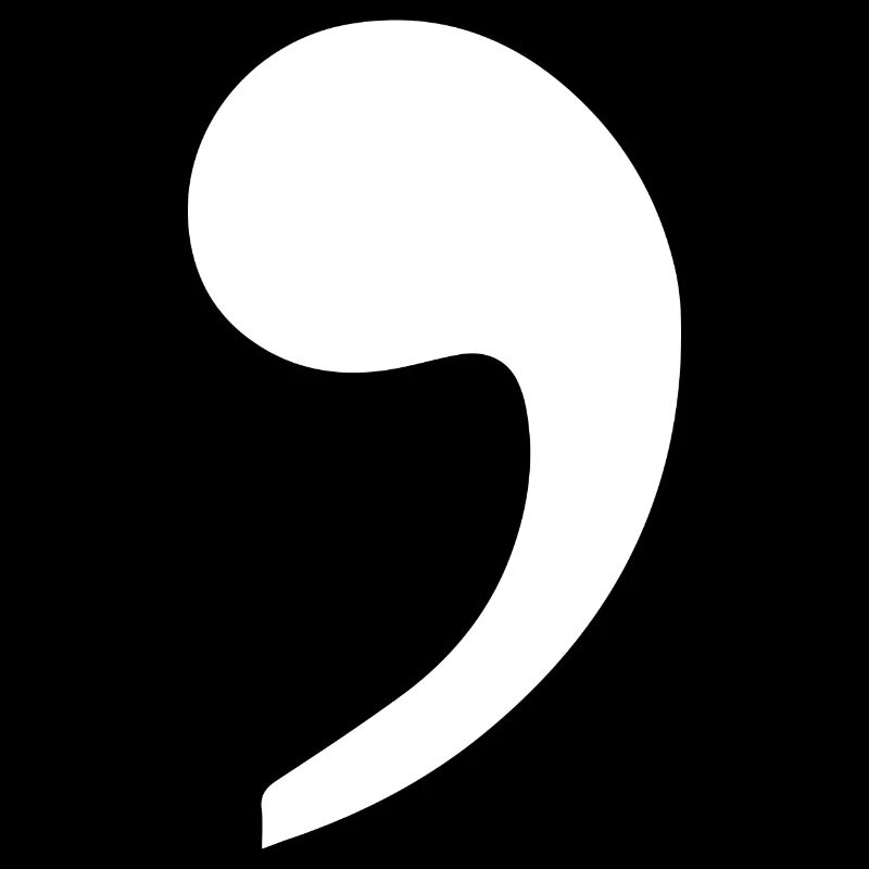 white comma trend gift idea punctuation