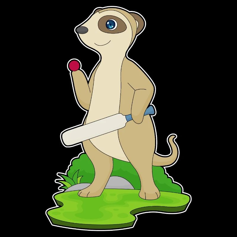 Erdmännchen Cricket Cricketschläger