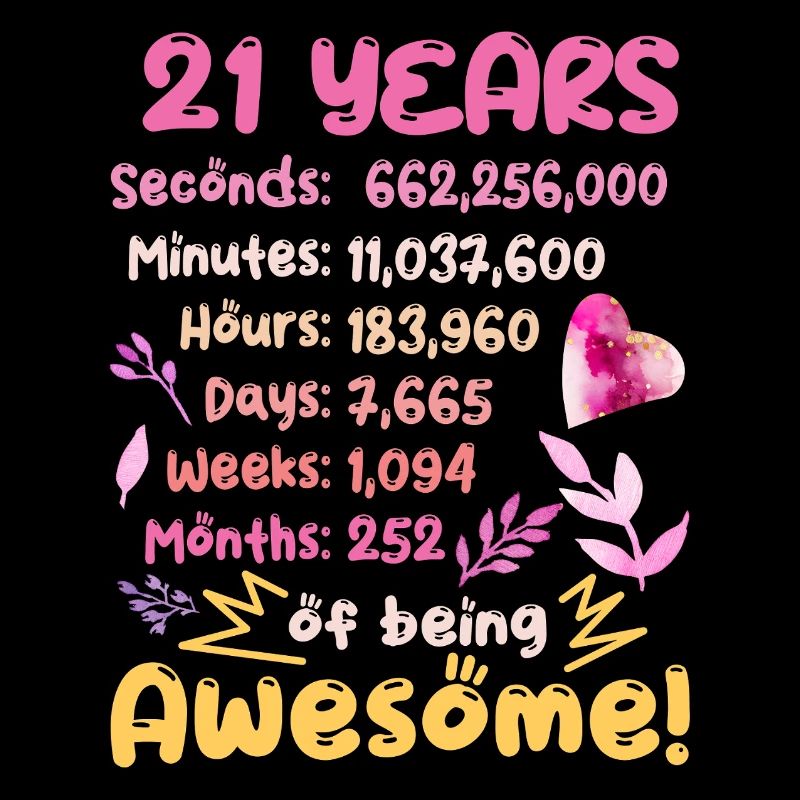 21 Jahre alt! Geburtstagsgeschenk 21. Geburtstag