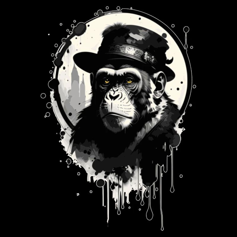 Monkey with hat