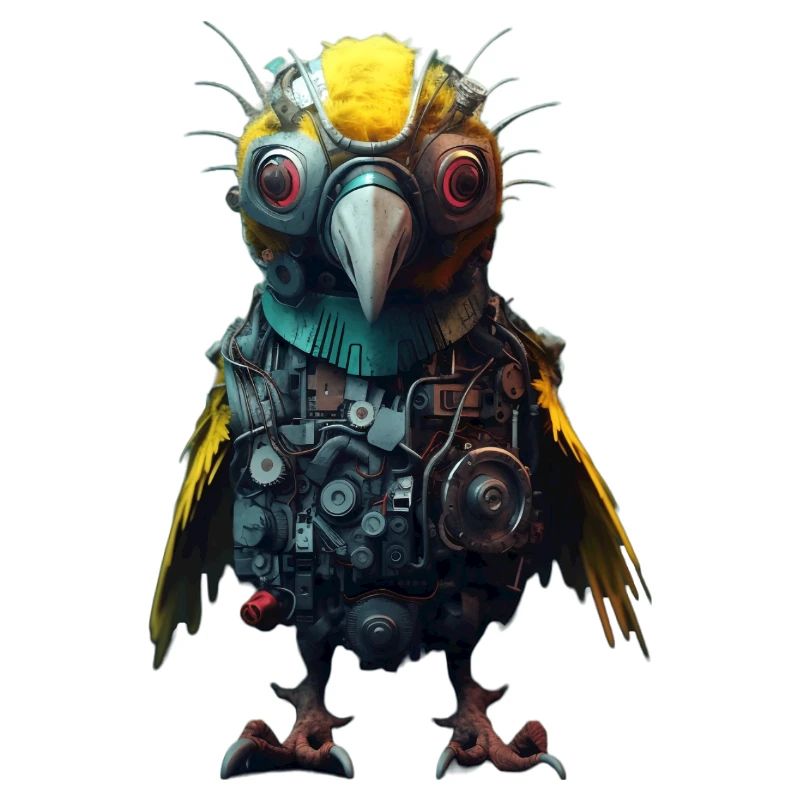Mignon oiseau Steampunk