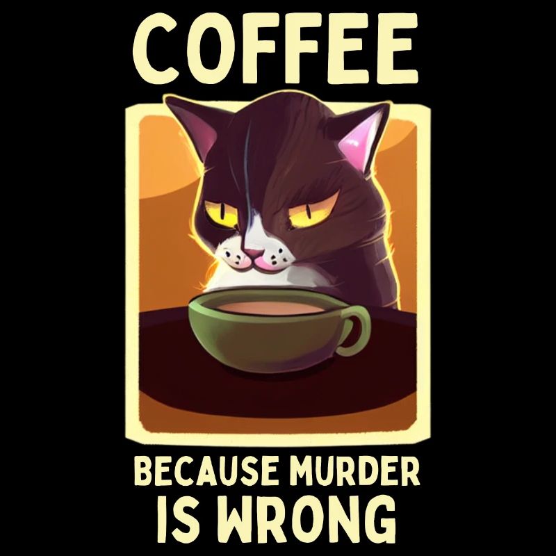 Kaffee Katze lustiger Spruch Müde Katze Kaffee