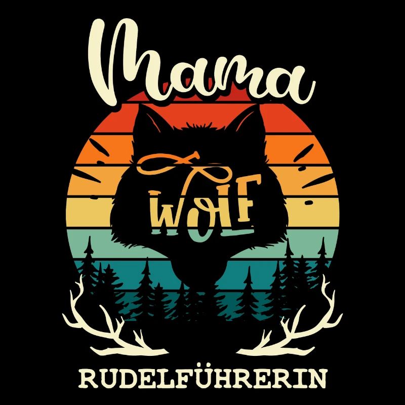 Mama Wolf -Rudel Muttertag Mutter Geschenk Familie