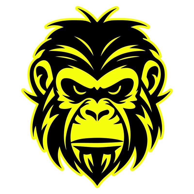 Monkey Head Portrait Icon