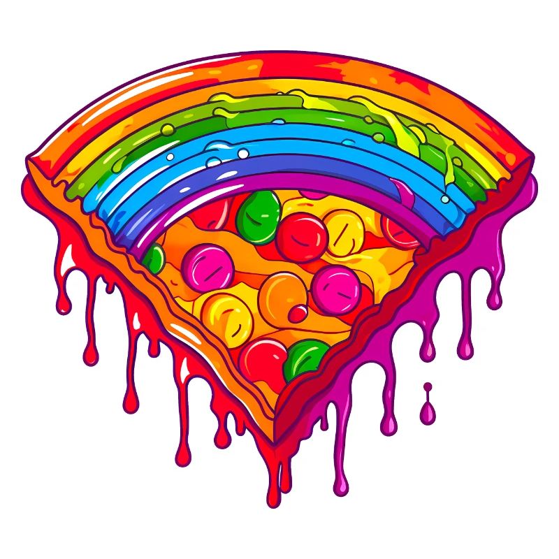 Rainbow Pizza Slice
