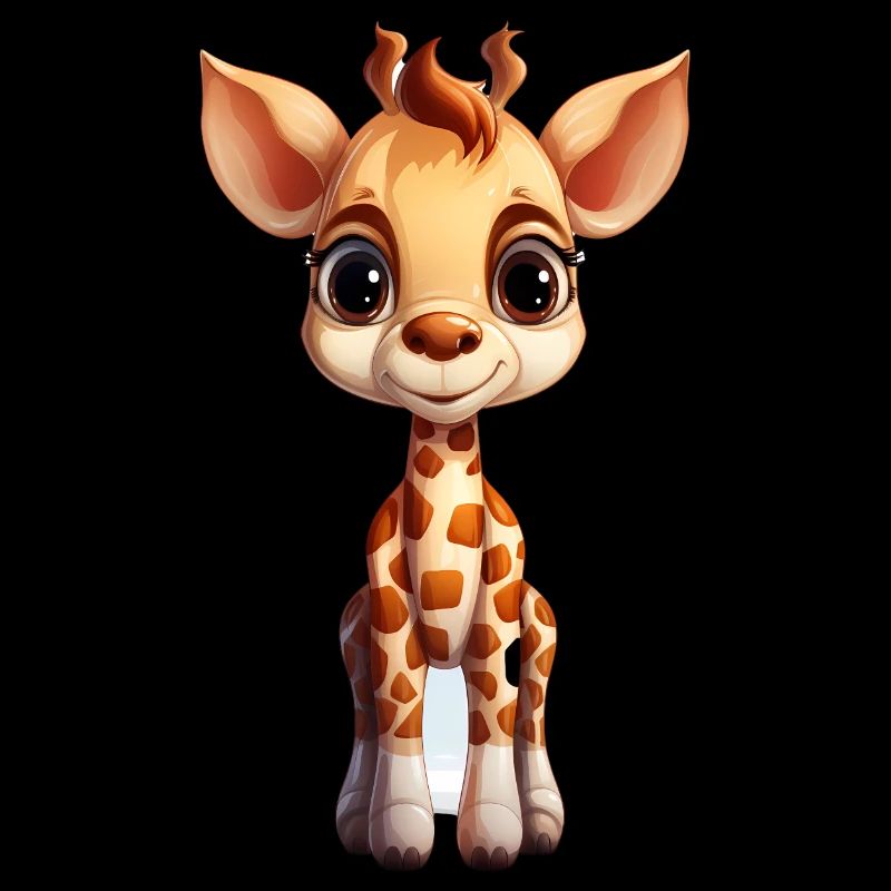 Bébé girafe mignon
