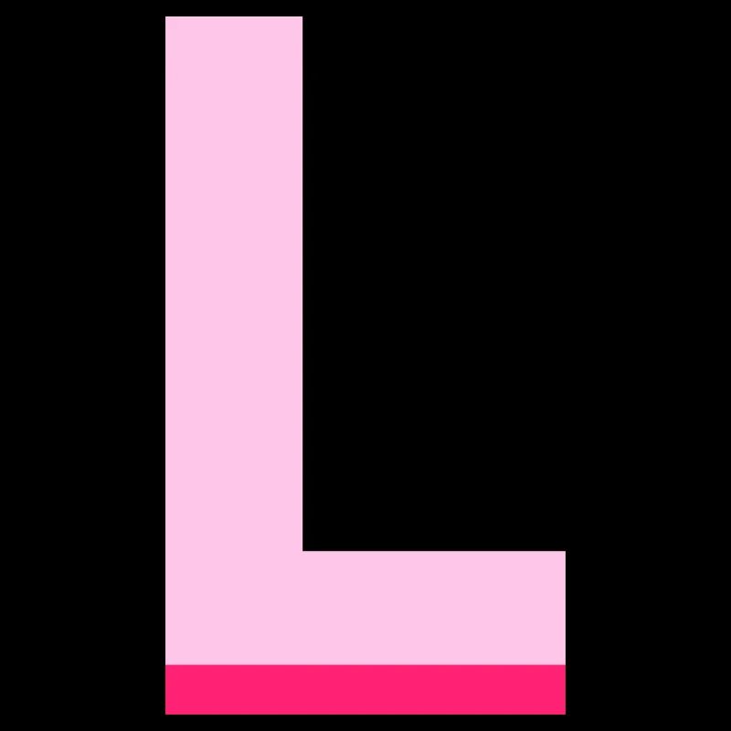 Pop and modern pink letter l