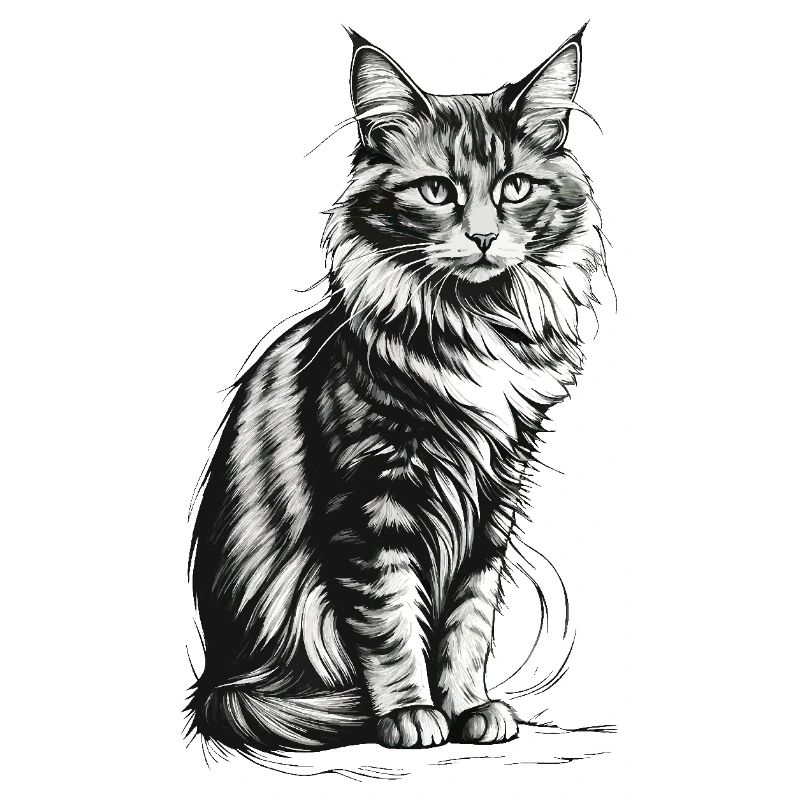 Edle Katze sitzend