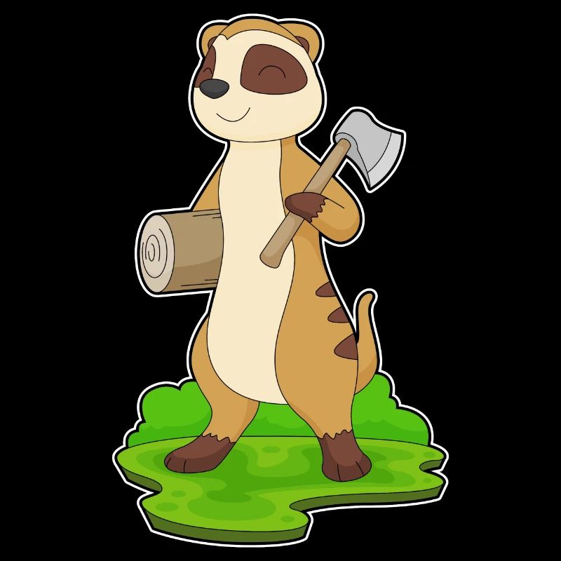 Hache de bûcheron suricate