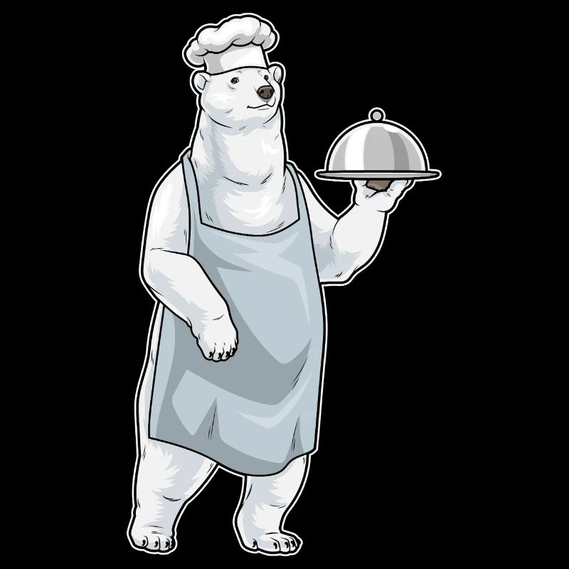 Polar Bear Cooking Serving Plate Cooking