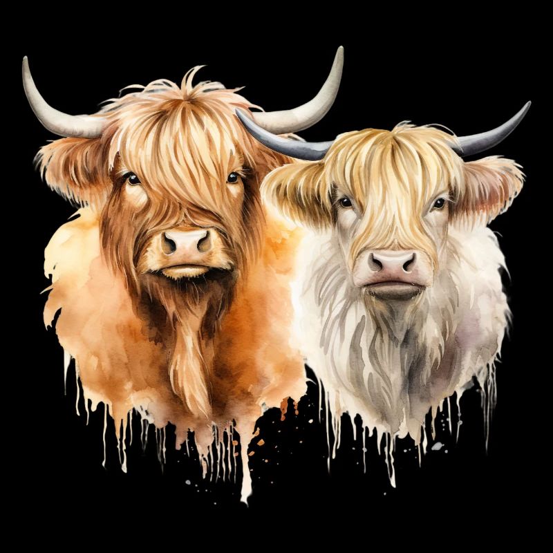 Personalized Scottish Highland Cows Gift
