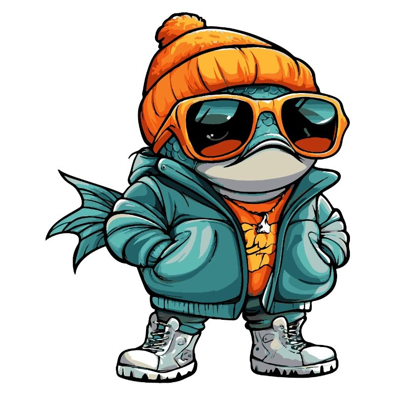 Piranha Fish Cool Comic