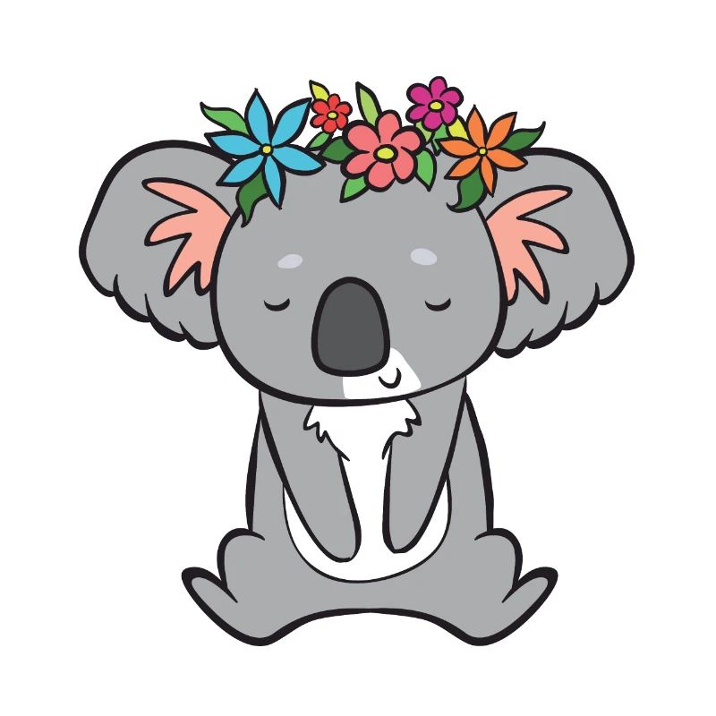 Koala - with flowers