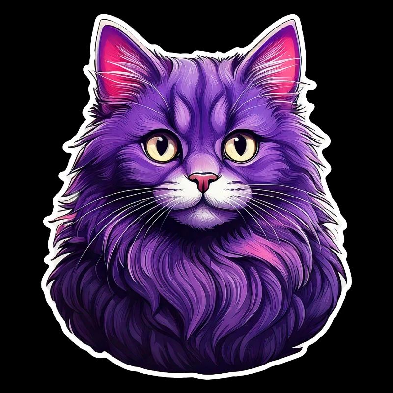 Chat Design Moderne Violet