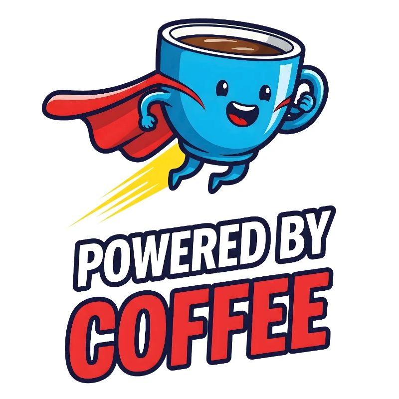 Kaffee Superheld mit Cape