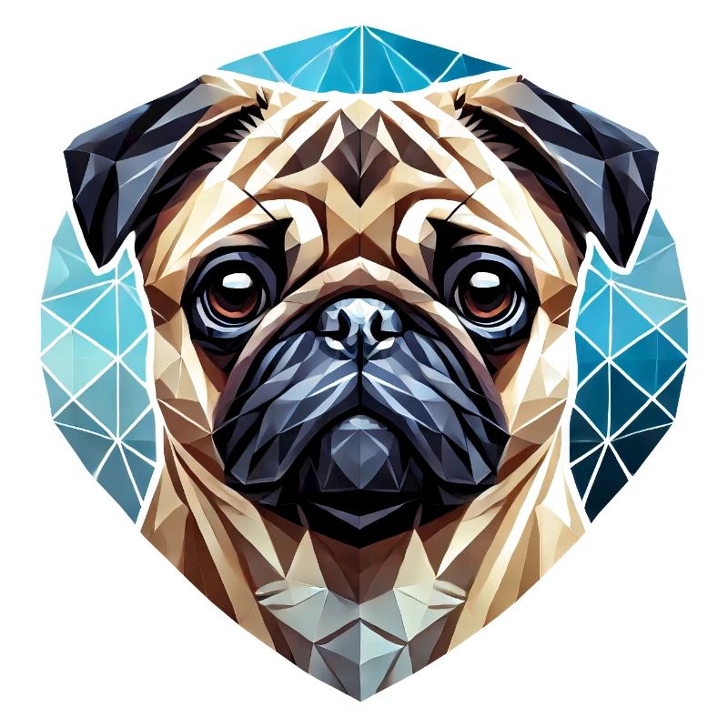 Pug Face Geometry Art