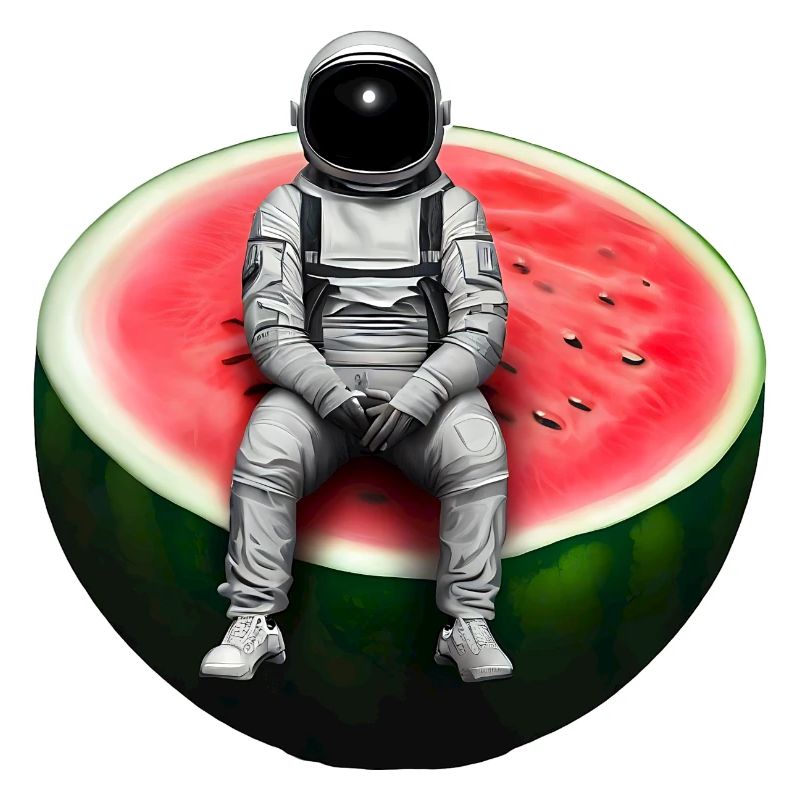 Astronaute sur pastèque