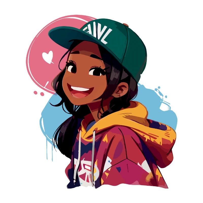 Schwarzes Mädchen im Kapuzenpullover