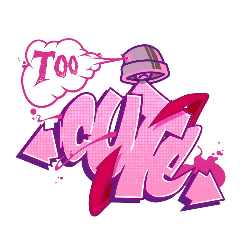 Graffiti 'Trop mignon | Trop mignon
