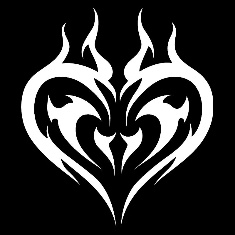 Tatouage de cœur tribal pour Emo et Goth