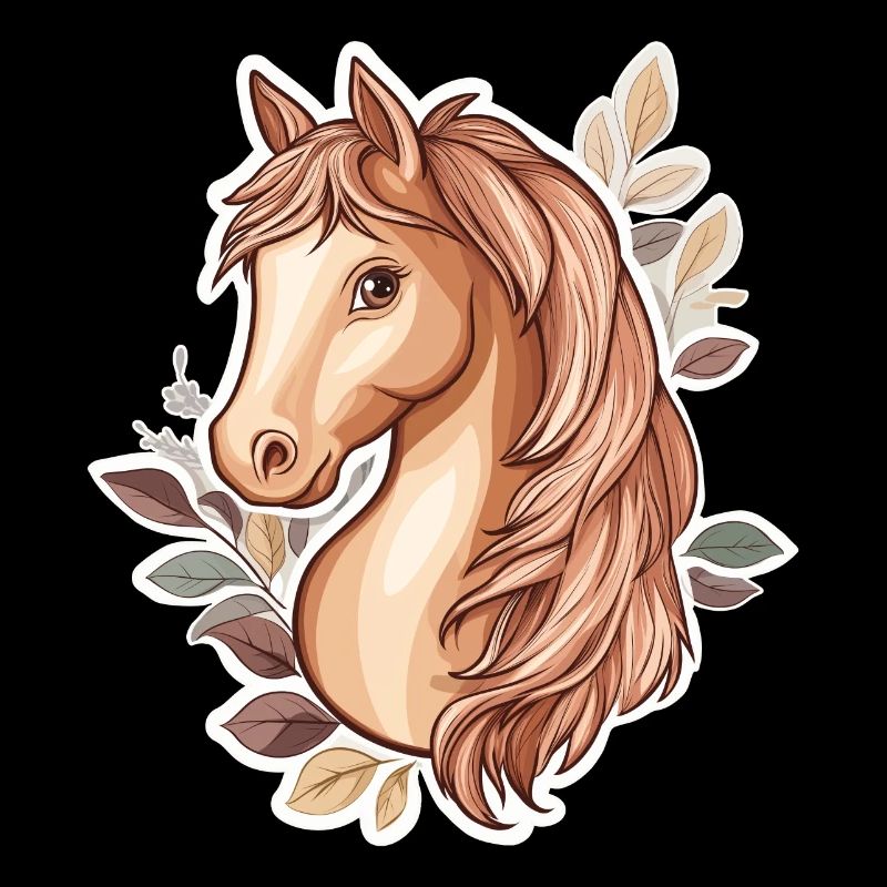 Pferd Herbstblätter