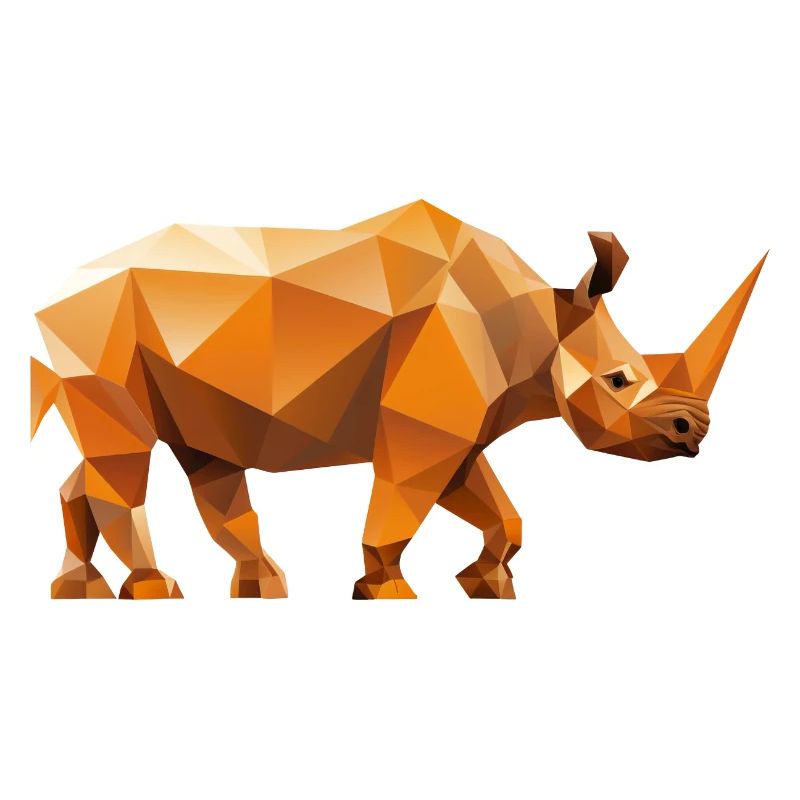 Conception du logo Rhino Low Poly