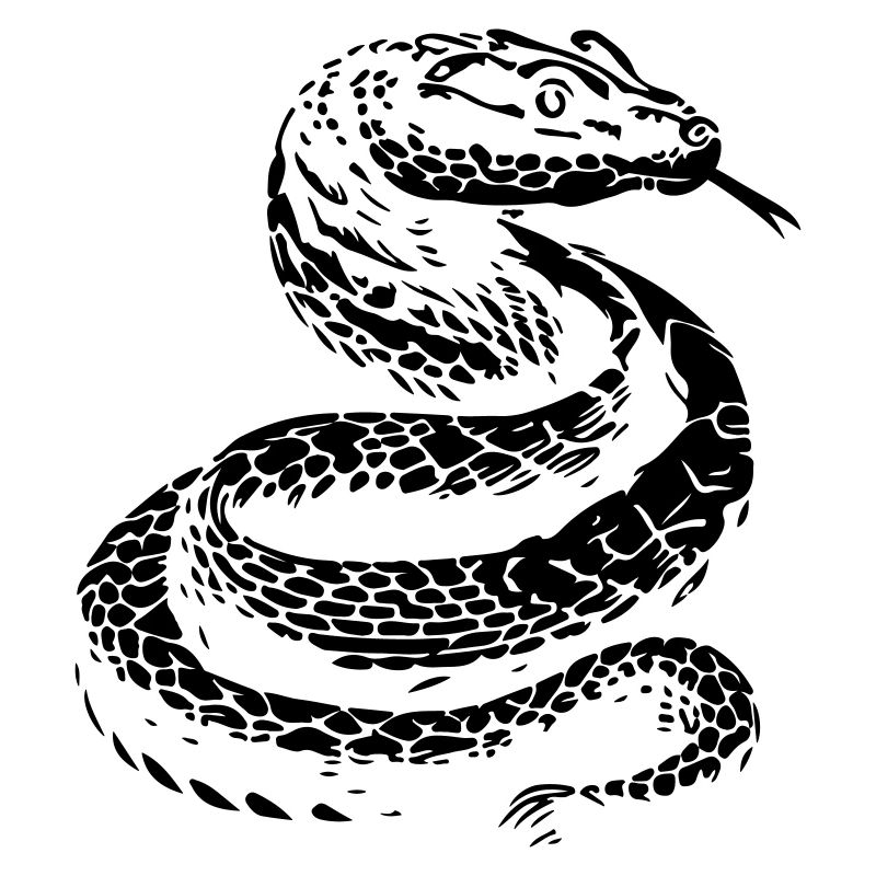 Silhouette de serpent