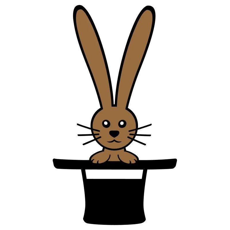 Bunny Top Hat Wizard Rabbit Wizard Cute