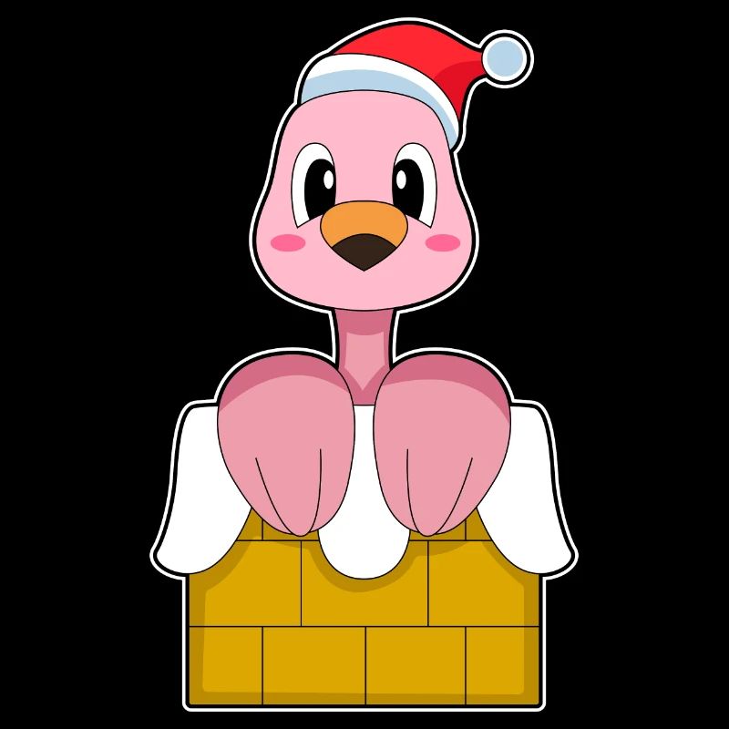 Flamingo Weihnachten Steinmauer