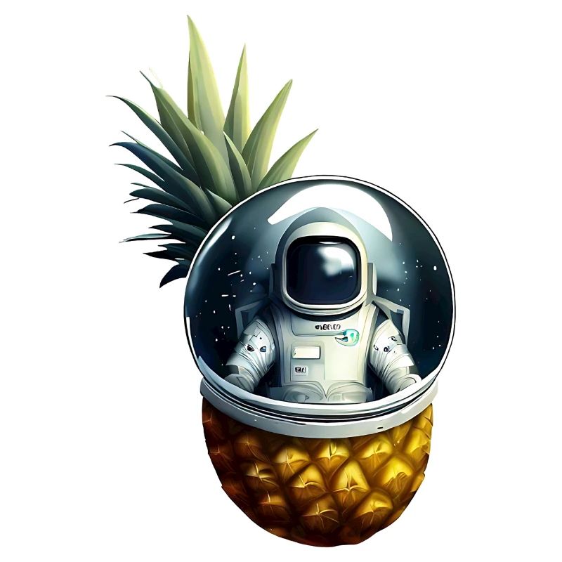 Astronaut in pineapple