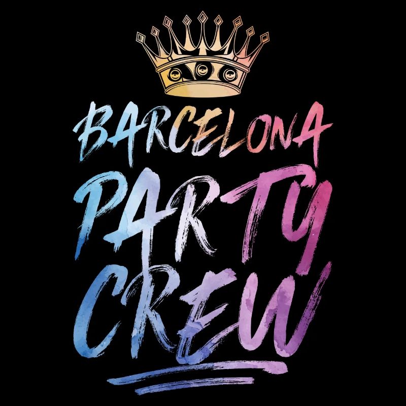 Équipe de fête de Barcelone colorée