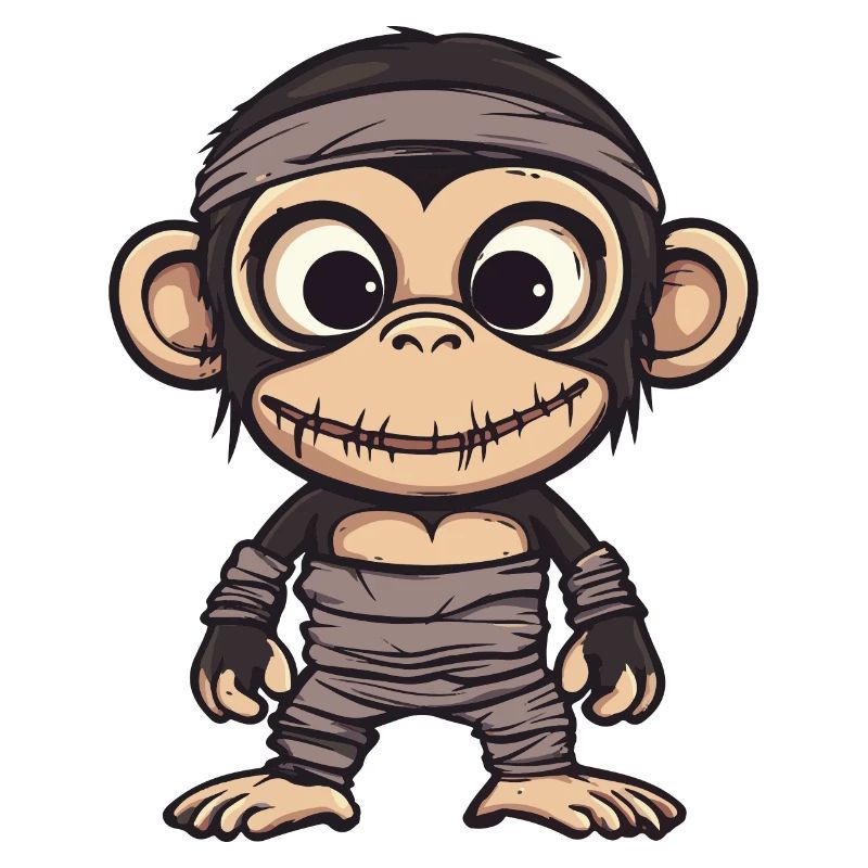 Monkey Halloween Comic Funny