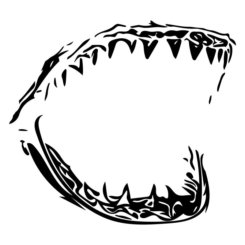 Mors de requin vecteur géant