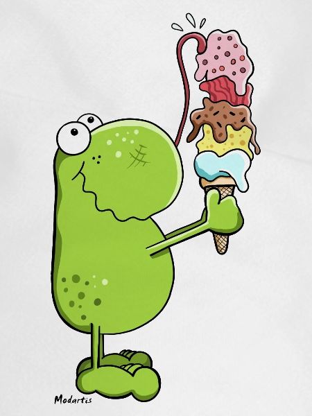 Frosch mit Eis