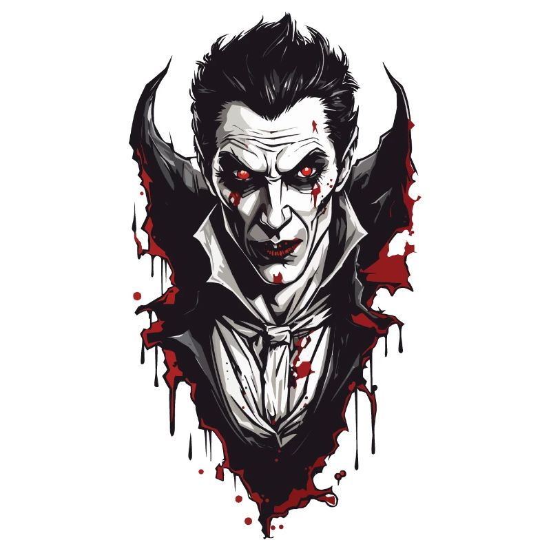 Nostalgique Vampire Retro Horror Design esthétique