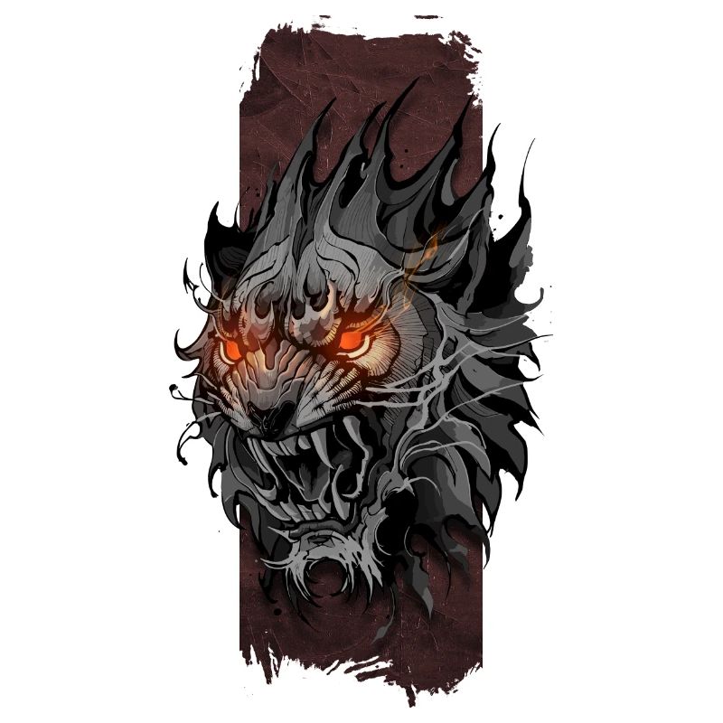 Inferno-König: Der lodernde Blick des Löwen