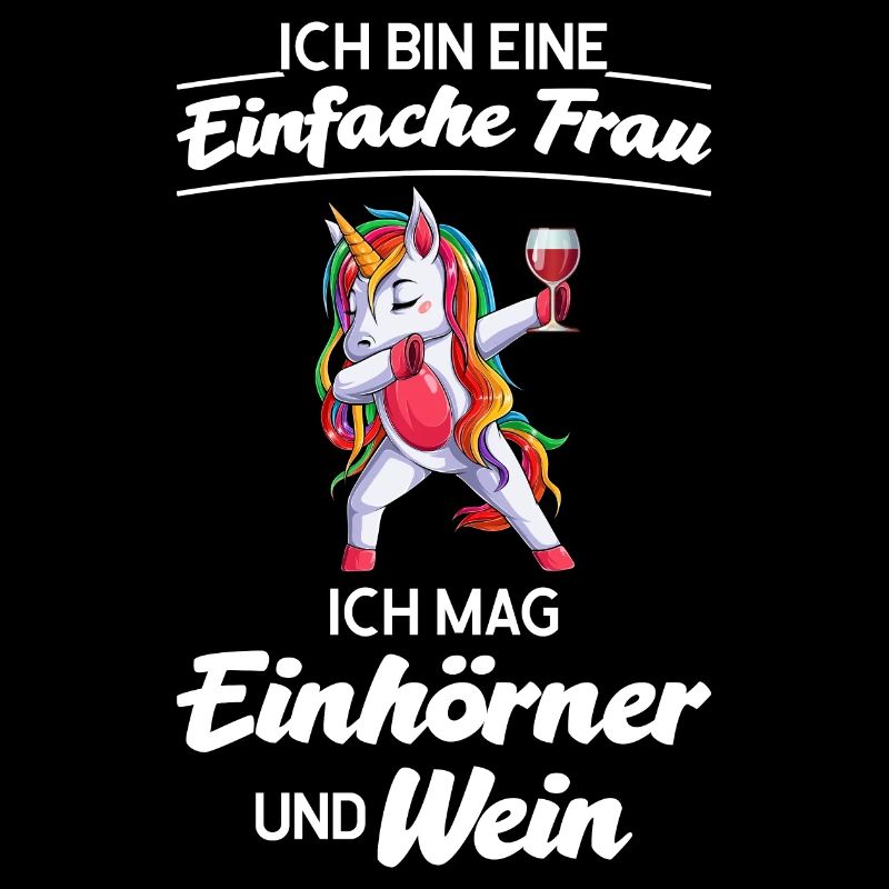 Wein Einhorn Weintrinker Geschenk