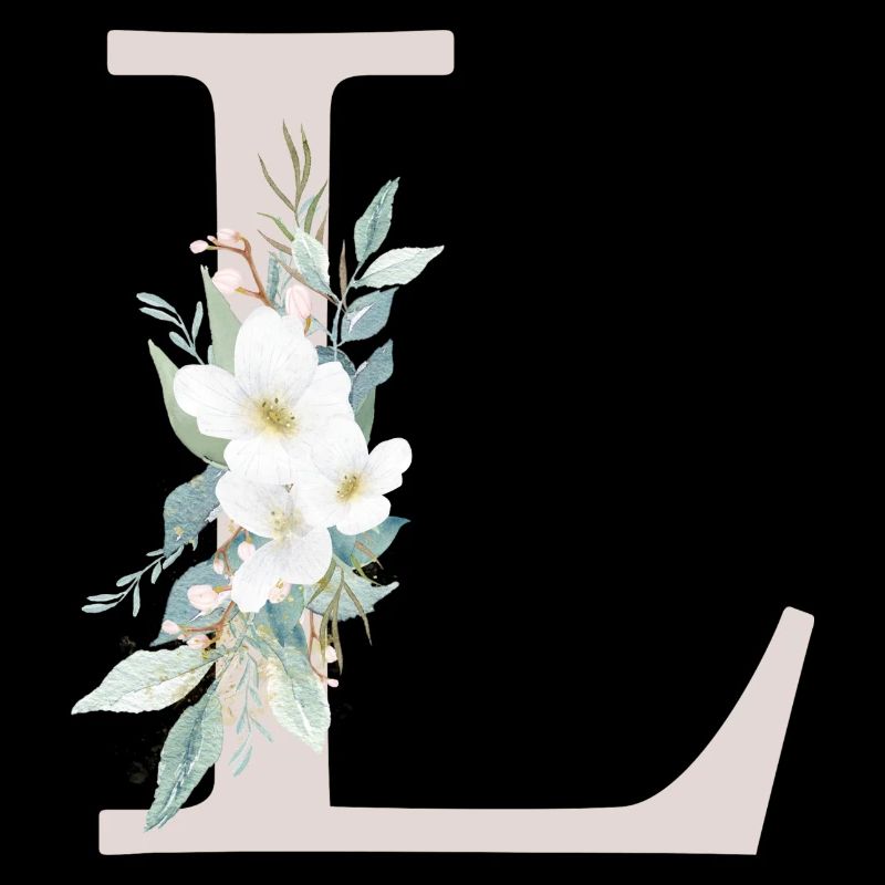 Customizable Monogram L White Green